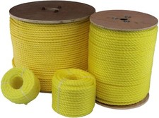 ATERET Twisted 3-Strand YELLOW Polypropylene Rope Monofilament ALL SIZES
