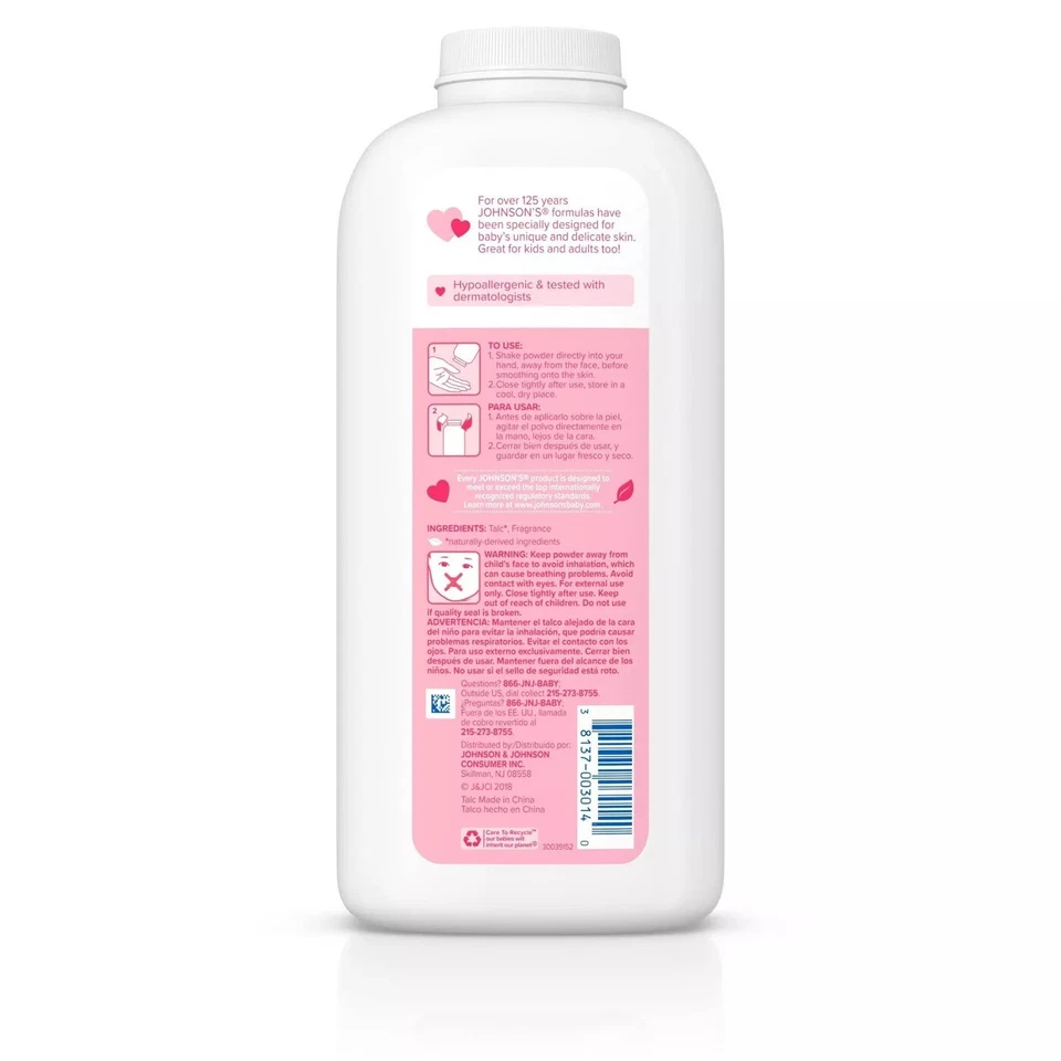 Polvo para bebé Johnson & Johnson J&J Talco Para Bebes LIMPIO 4 9 15 22 oz RARO Foto 4 de 4