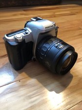 Pentax ZX-50 With 35-80mm SMC Pentax F lens 35mm SLR Film Camera Untested AS IS