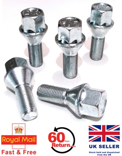 4 X Tuner Alliage Boulons M12 X 1.5 + Clé Supplémentaire Fil 35mm - BMW