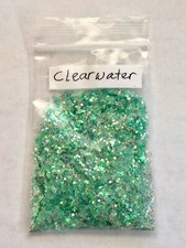 Clear Water glitter mix for acrylic or gel nail application.