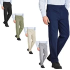 MENS RUGBY TROUSERS WORK OFFICE SMART BIG PLUS FULL ELASTICATED WAIST SIZE PANTS