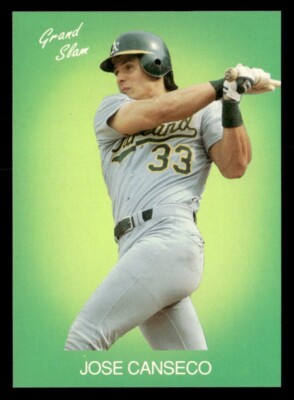 Jose Canseco 1990 Light Green Promo Card Oakland A's