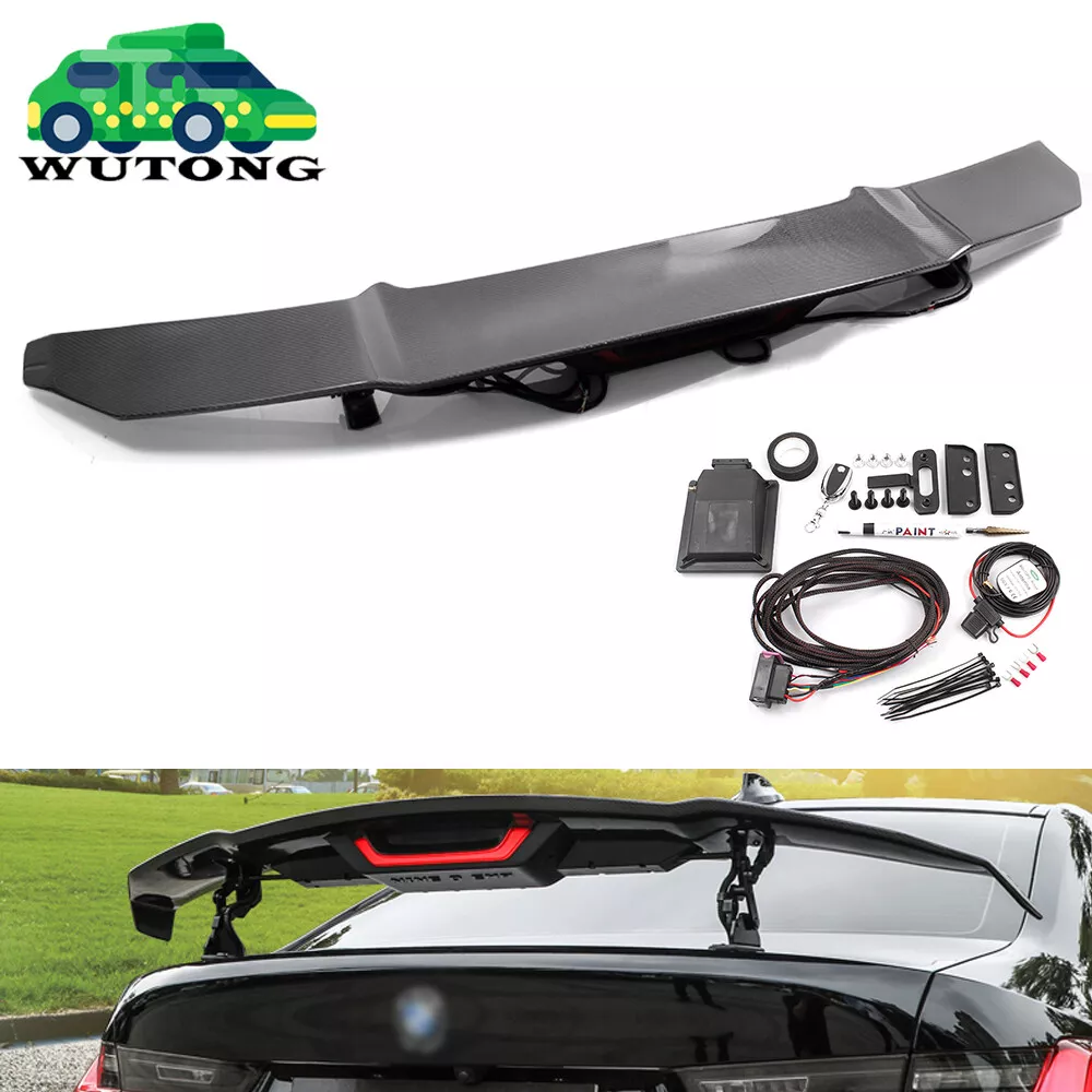 Universal Electric Automatic Rear Spoiler Real Carbon Fiber Lift Tail  Spoiler