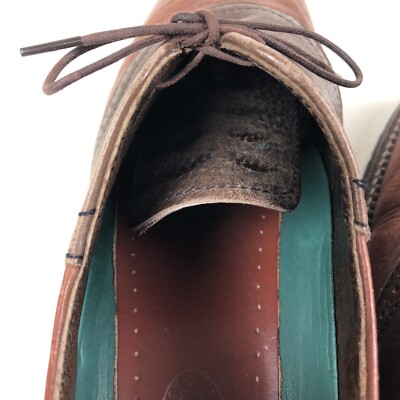 HS Trask Shoes Mens 11.5 N Brown Bison Leather Oxford Loafer  display picture 2