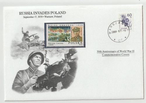 17/9/1989 Poland FDC - WW II - Russia Invades Poland