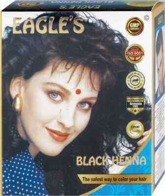 6 x EAGLE'S Henna for hair - BLACK, / 6 pcs. X 10 gr. Per 1 order/'NEW'