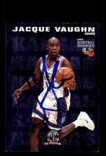Signed Basketball Card Auto Jacque Vaughn 1997 Score Board Rookies #71 KU