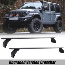 2PCS Cross Bar ALU Roof Rack Cargo Carrier Fits for Jeep Wrangler JK 2018-2025