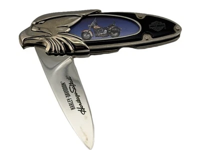 Franklin Mint Harley Davidson Taschenmesser Heritage Softail Motorrad 925 Silber - Bild 1 von 4