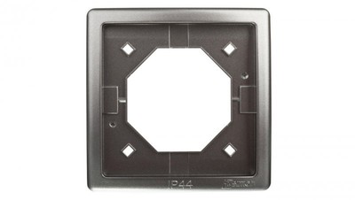 Simon Basic Standard Ramka bryzgoszczelna pojedyncza IP44 z uszczelką stal inox 