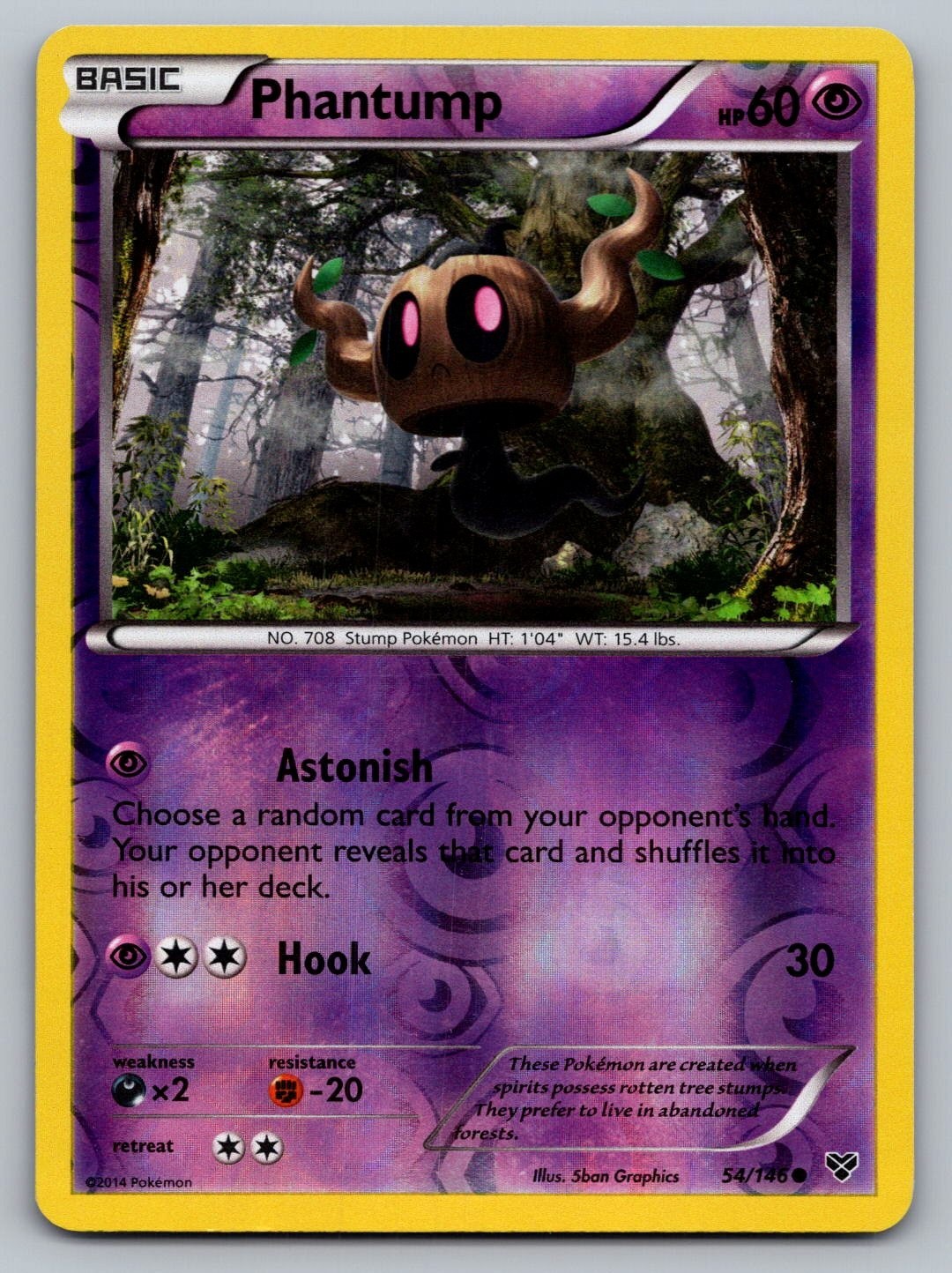 Pokemon TCG XY Phantump #54 Reverse Holo