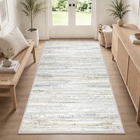 Teppich LäUfer Flur 80X150 Cm Kurzflor Waschbar Rutschfest Beige FüR KüChe