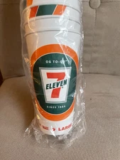 30 Pcs 7-Eleven Large Coffee Cups 60 Yrs Exclusive Sealed Disposable Paper NEW