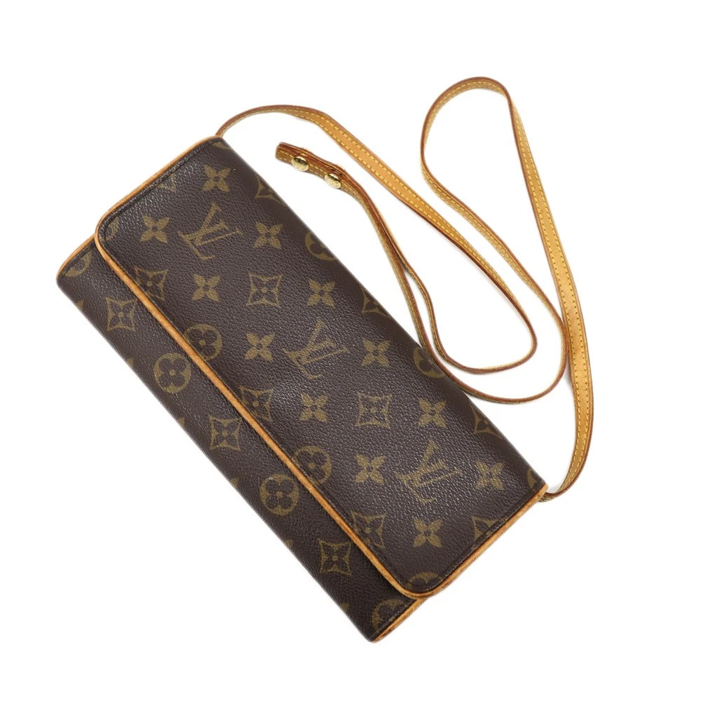 Vuitton — Louis Vuitton Pochette M51852 Canvas Brown Shoulder Bag Women's KNB1742 #KNB1742