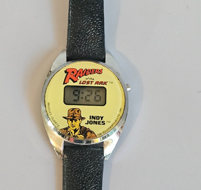 RARE 1981 Indiana Indy Jones Raiders of the Lost Ark Bradley Time Watch Working