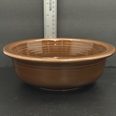 NEW Fiestaware Chocolate Brown Rim 8  Large Firsta Retired