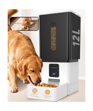 Automatic Dog Feeder Large Breed: 12L/50 Cups with HD 1080P Camera - 5G WiFi ...