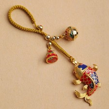 Exquisite Koi Pendant Key Chain Chinese Style Couple Bag Hanging Jewelry Lanyard