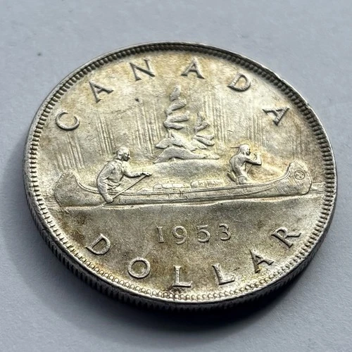 1953 canadian silver dollar - 80% silver coin (1-8)