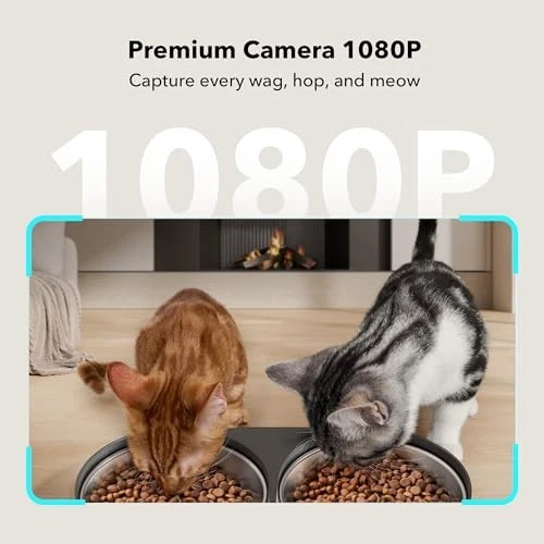 PETLIBRO AUTOMATIC CAT FEEDER CAMERA FOR TWO CATS 1080P HD VIDEO, 5L - BLACK - Image 3 of 4