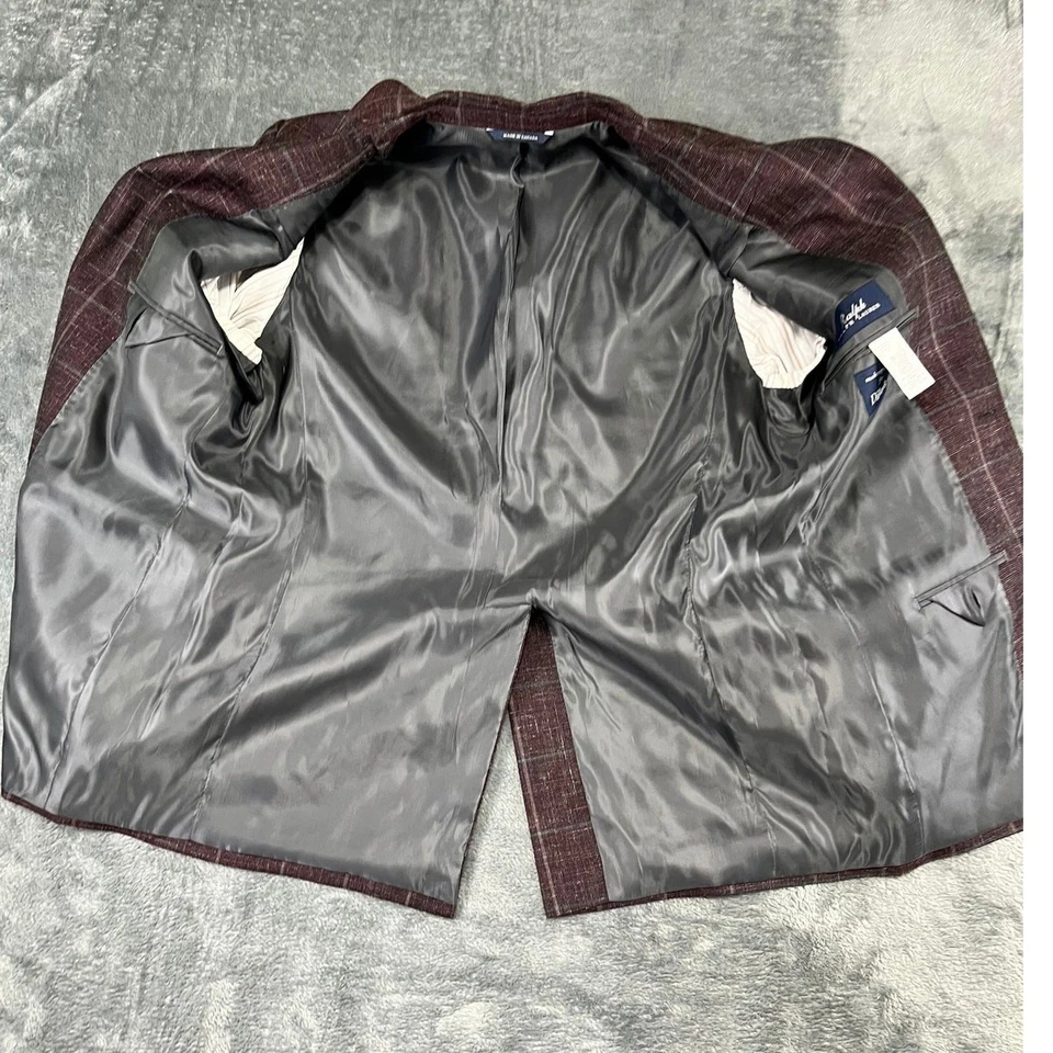 Ralph Ralph Lauren Sport пальто 38R бордовый окно шерсти шелк льняной Dillards - Изображение 3 из 4