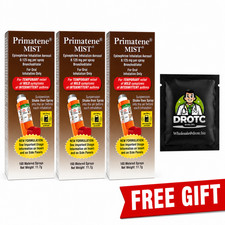 Primatene Mist Epinephrine Inhalation Aerosol Spray 3-Pack + Free wipe Exp 09/27