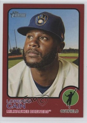 2022 Topps Heritage Target Mega Box Exchange Red Border Lorenzo Cain #174 0sb5