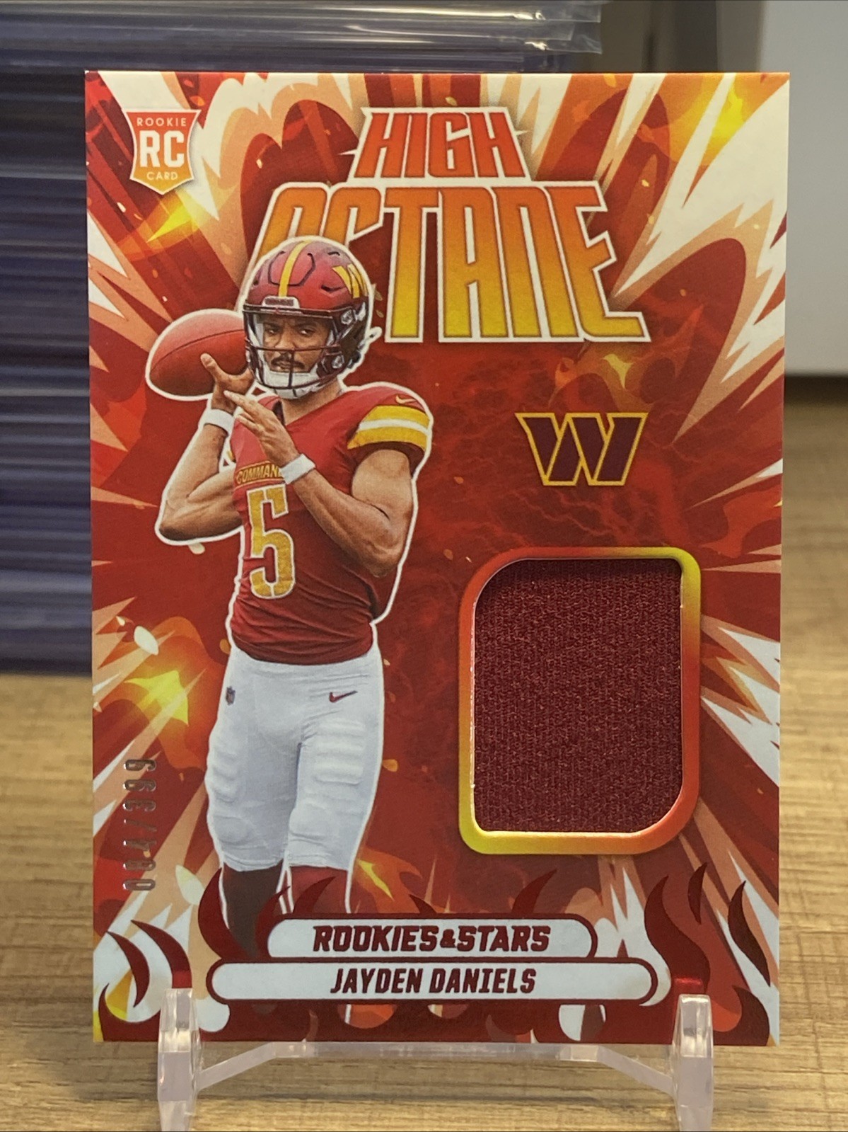 Jayden Daniels Panini Rookies & Stars High Octane Memorabilia #HOMJDS Base