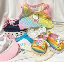 lot of Build a Bear clothses/sneakers cap Hello Kitty more