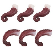 6 Pcs Fake Seafood Photo Props Artificial Octopus Tentacles Model