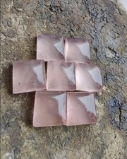 Rare 6mm Rose Quartz Translucent Square Cabochon for Jewelry