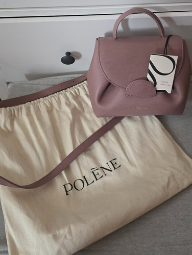 Excellent Polene Numero Un Nano Textured Lilac crossbody purse handbag SOLD OUT