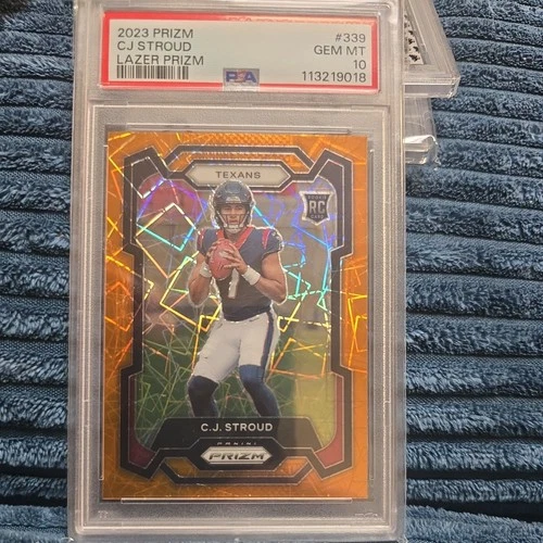 2023 Panini Prizm C. J. CJ STROUD Rookie Lazer Prizm #339 RC Texans PSA 10 GEM💎