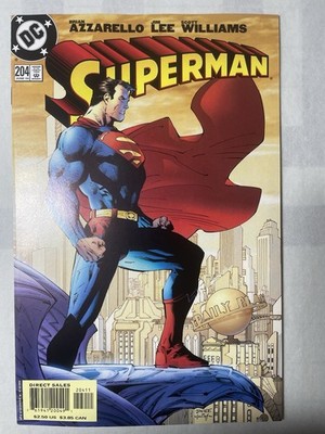 SUPERMAN 204 JIM LEE ICONIC COVER FIRST PRINT NM+ DC 2004 - PRESSED CGC READY!!!