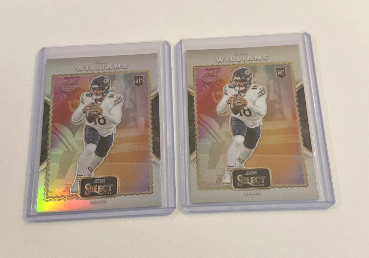 Caleb Williams Panini Select Score Select Throwback #21 Black Prizm 1/1
