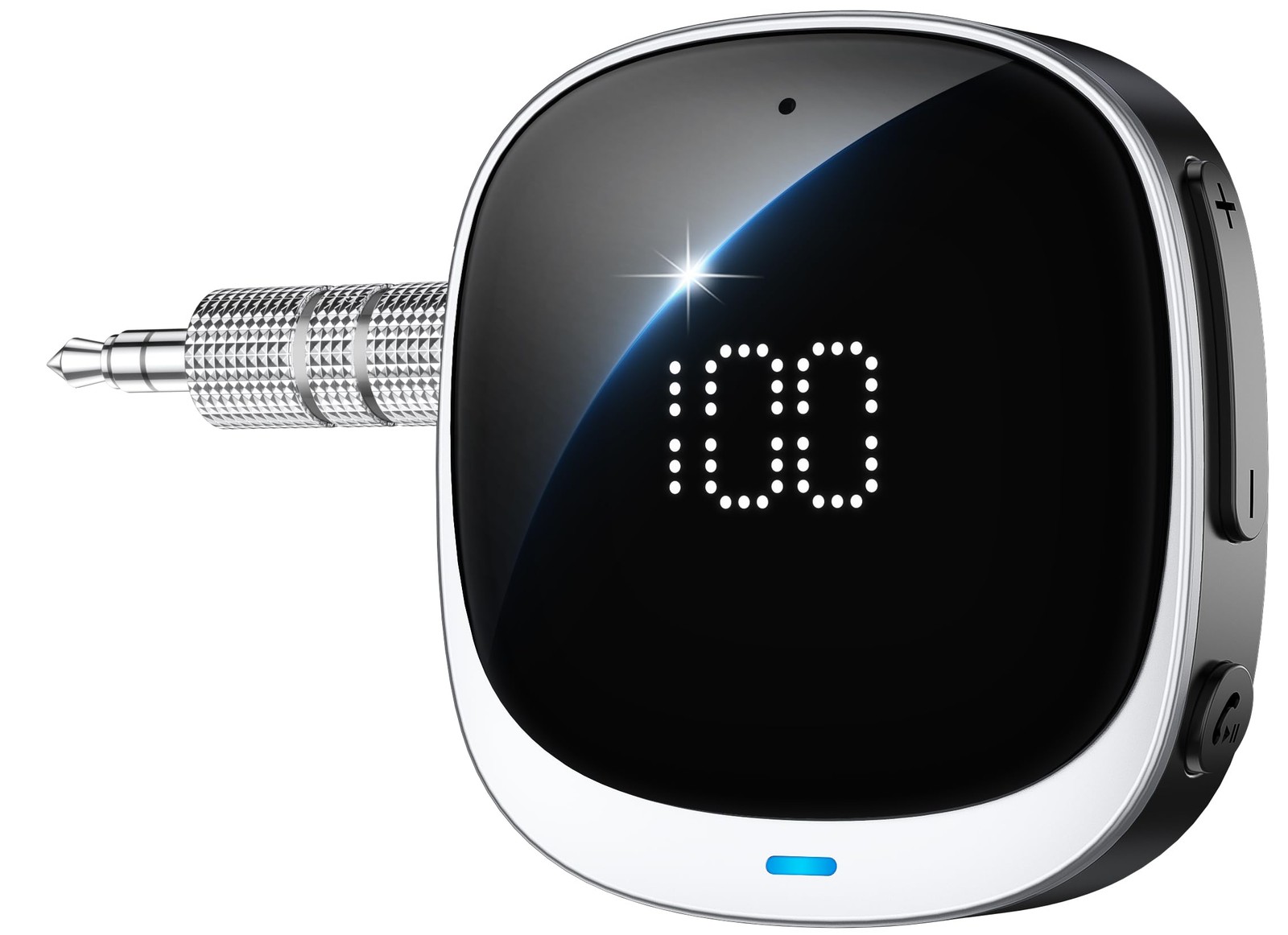 Wireless Bluetooth 5.3 Car Adapter with LED Screen for Speaker Connectivity