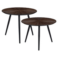 Mica Decorations Dane Beistelltische – Couchtisch Set 2-Teilig – Beistelltisch R