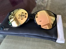 QUAY Australia Sorry Not Sorry Mirrored Rose Black Sunglasses NEW