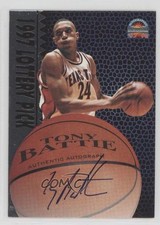 1997 Score Board Auto Basketball Signatures Silver Tony Battie Auto 0g45
