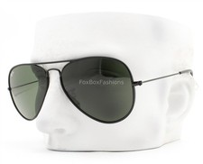 Ray-Ban Full Black Sunglasses RB 3025JM 002 Matte Black Green Glass 58mm w/case