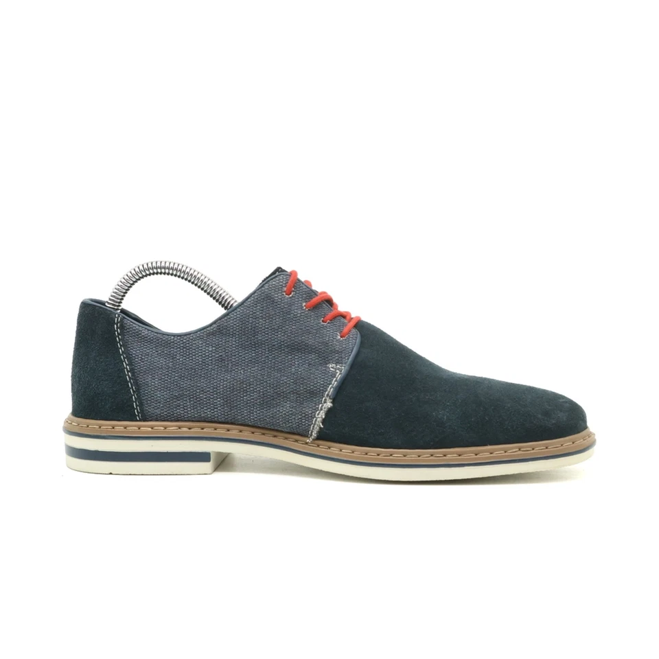 Rieker Herren B9022 Halbschuhe Dunkelblau Wildleder, Business, Freizeit EU 40 - Bild 2 von 4