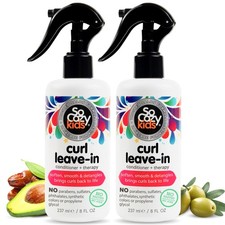 SoCozy Leave In Conditioner Spray (8 Fl Oz, Pack of 2) Detangler for Kids' Cu...