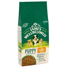 James Wellbeloved Puppy Turkey & Rice Dog Food Dry 15kg 4.84 per kilo