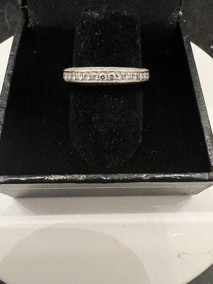 Gabriel & Co Triple Side Pave Diamond Band Ring 14k White Gold