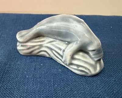 Vintage Wade Whimsies Red Rose Tea Figurine, Manatee, Endangered Animal Series