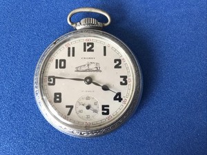 Vintage Crosby / Everbrite Watch Co. Pocket Watch  Swiss 17 Jewel