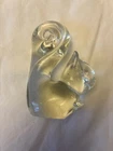 Vintage Steuben Art Glass Crystal Squirrel Figurine by Lloyd Atkins #8120