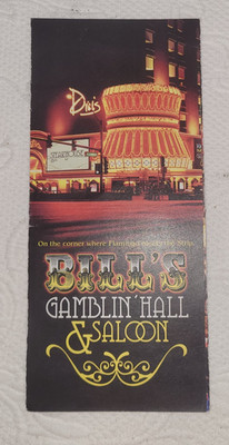 Bill's Gamblin' Hall & Saloon Las Vegas Hotel Brochure Casino Strip Travel Guide