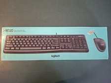 Logitech MK120 Wired USB Keyboard Mouse Combo - New In Open Box